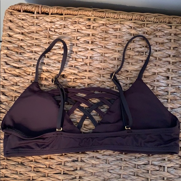 NWT L*Space Jamie Bikini Top in Grey Charcoal - Picture 5 of 5